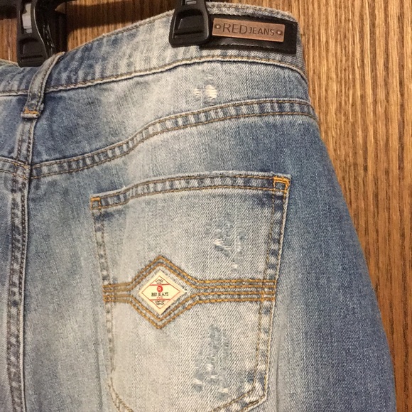 NWT Red Jeans NYC 7/8 Boyfriend distressed - Picture 7 of 8